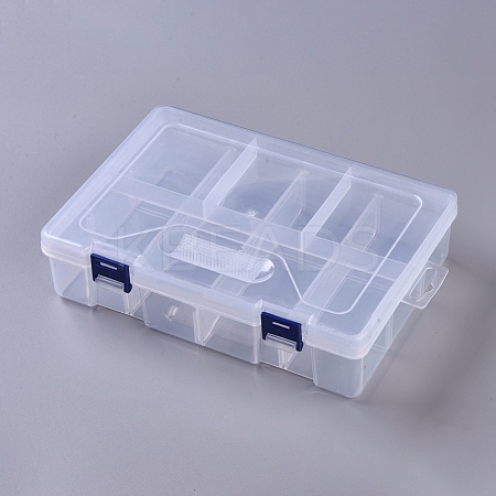 Plastic Double Layer Organizer Boxes CON-WH0069-88-1