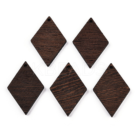 Natural Wenge Wood Pendants WOOD-T023-46A-01-1