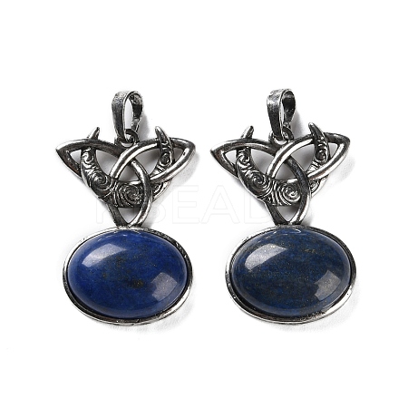 Dyed Natural Lapis Lazuli Pendants G-F777-02AS-09-1