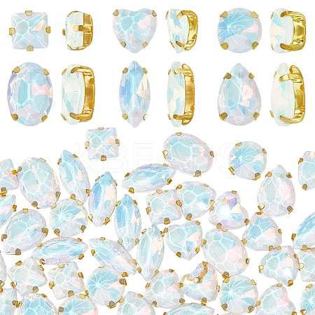 106pcs 6 Style Sew On Rhinestone FIND-OC0004-09G-1
