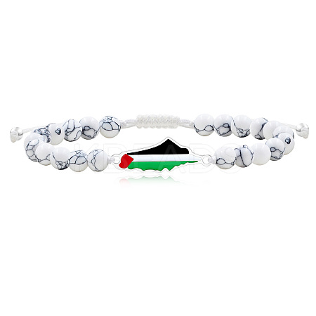 Palestine Map 304 Stainless Steel Enamel Link Bracelets FS-WGEA228-13-1