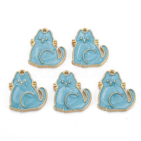 Alloy Enamel Pendants ENAM-N055-035A-NR-1