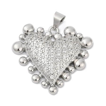 Brass Micro Pave Cubic Zirconia Pendants KK-A241-07P-1