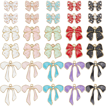 30Pcs 15 Styles Alloy Enamel Charms ENAM-SC0005-68-1
