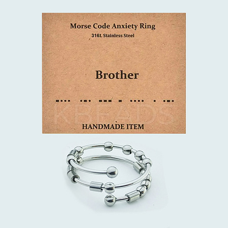 304 Stainless Steel Rotating Cuff Rings FS-WG14209-04-1