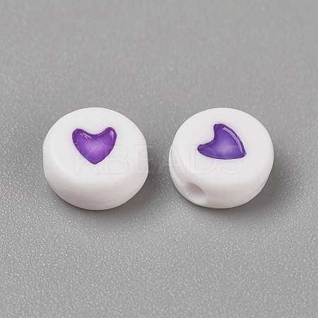 Acrylic Enamel Beads LS-OACR-WH0003-04G-1