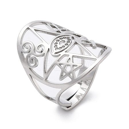 304 Stainless Steel Cuff Rings RJEW-Q002-01P-1