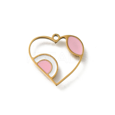 304 Stainless Steel Enamel Charms STAS-V006-04G-01-1