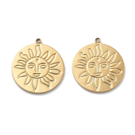 PVD Vacuum Plating 304 Stainless Steel Pendants STAS-R130-42G-1