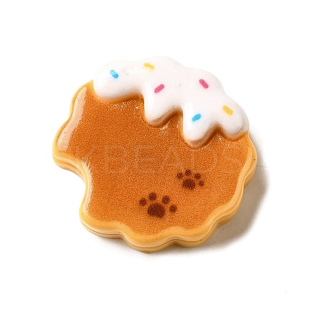 Paw Print Theme Opaque Resin Cabochon CRES-I040-02E-1