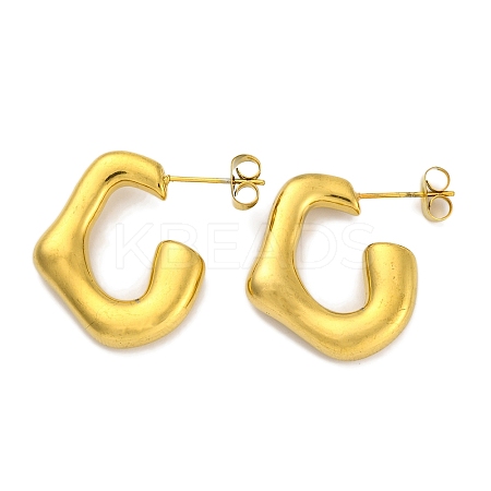 Ion Plating(IP) 304 Stainless Steel Stud Earrings EJEW-H013-24G-1