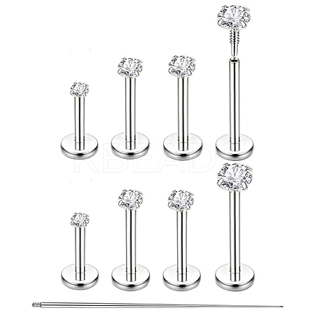 Titanium Alloy Internally Threaded Labret Bar EJEW-FS0001-32A-1