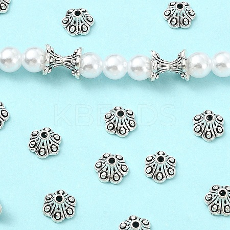 50Pcs Tibetan Style Alloy Bead Caps TIBE-YW0001-95-1