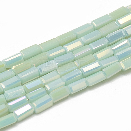 Electroplate Glass Beads Strands EGLA-Q101-B07-1