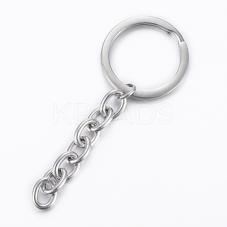 Tarnish Resistant Polishing 304 Stainless Steel Split Key Rings LS-STAS-H558-33P-1
