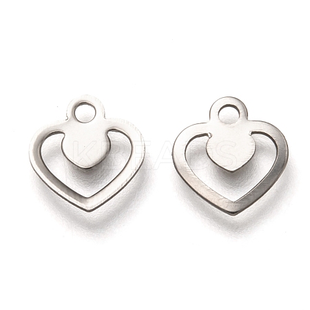 Non-Tarnish 201 Stainless Steel Charms STAS-B001-02P-1