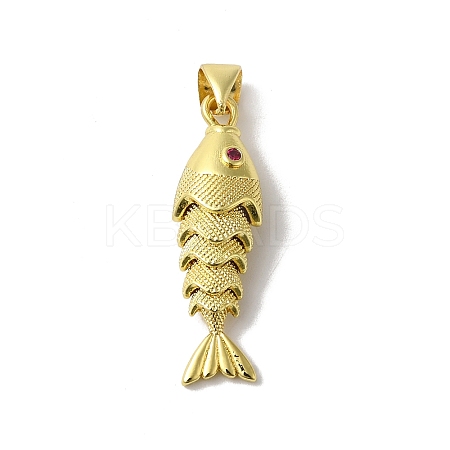 Brass Micro Pave Cubic Zirconia Pendants KK-H487-23G-02-1