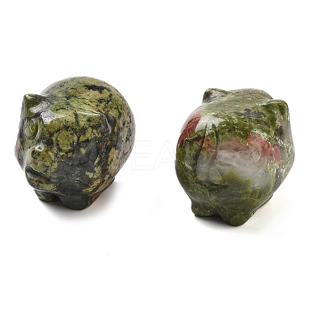 Natural UnakiteCarved Figurines DJEW-L023-C06-1