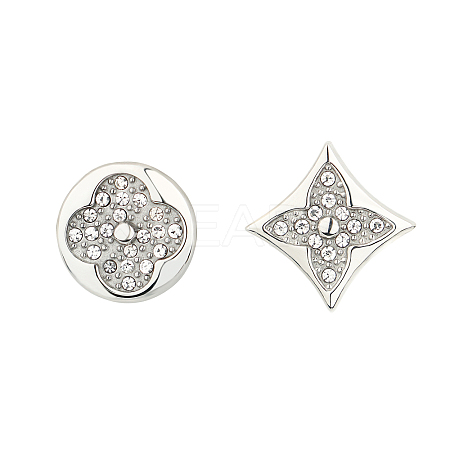 Non-Tarnish Stainless Steel Clover Stud Earrings for Women IH5543-2-1