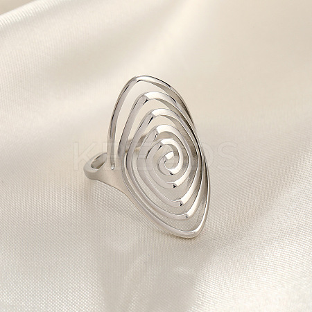 304 Stainless Steel Cuff Open Rings FS-WGD6945-09-1