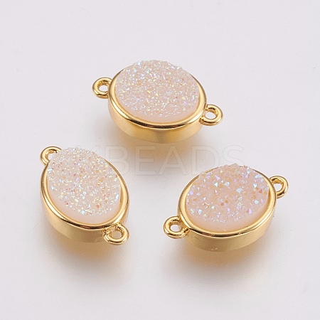 Druzy Resin Links connectors G-F564B-16G-1