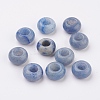 Dyed & Heated Natural Blue Aventurine European Beads LS-X-G-G740-14x8mm-18-1