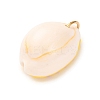 Printed Natural Cowrie Shell Pendants STAS-Z168-03G-04-2