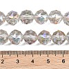 Transparent Electroplate Glass Beads Strands EGLA-N002-34C-B05-3
