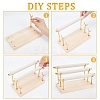 3-Tier Wood Detachable Ring Organizer Holder RDIS-WH0009-009-3