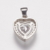 Brass Micro Pave Cubic Zirconia Charms X-ZIRC-E143-58B-P-2
