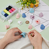 12Pcs 6 Colors Flower Shape Cotton Knitted Costume Ornament Accessories DIY-FG0005-34-3