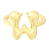Rack Plating Brass Open Cuff Rings RJEW-S394-01G-W-1