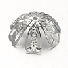 Tarnish Resistant 6-Petal 304 Stainless Steel Flower Bead Caps STAS-F094-09P-2