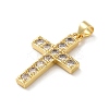 Brass Micro Pave Cubic Zirconia Pendants KK-A212-10C-G-2