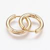 304 Stainless Steel Huggie Hoop Earrings EJEW-P138-02-15mm-G-2