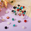 40Pcs 5 Colors 1-Hole Plastic Buttons FIND-TA0008-23-6