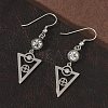 304 Stainless Steel Triangle Dangle Earrings EJEW-Z129-20P-2