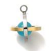 Ion Plating(IP) 304 Stainless Steel Opaque Resin Pendants STAS-P371-001G-1