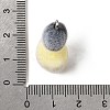 Flocking Opaque Resin Pendants RESI-G123-01T-3
