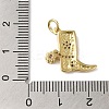 Rack Plating Brass Micro Pave Clear Cubic Zirconia Pendants KK-B092-34G-3