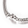 Tarnish Resistant Men's Cuban Link Chain Bracelets X-BJEW-E369-15B-2