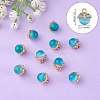 10Pcs Gemstone Charm Pendant Crystal Quartz Healing Natural Stone Pendants Buckle for Jewelry Necklace Earring Making Cra JX599F-2