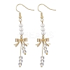 Shell Pearl Dangle Earrings EJEW-JE05980-1