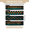4 Yards 4 Styles Flat Polyester Elastic Cord with Laser Tartan/Stripe/Rhombus Paillettes OCOR-FG0002-81-2