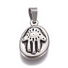 304 Stainless Steel Pendants STAS-F223-22AS-1