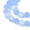 Frosted Transparent Glass Beads Strands GLAA-T032-T10mm-MBB04-3