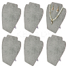 Bust Shaped Velvet Necklaces Jewelry Display Stands ODIS-WH0043-159C-1