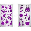 2Pcs 2 Style 304 Stainless Steel Cutting Dies Stencils DIY-FG0001-95-1