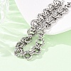 Hammered 304 Stainless Steel Double Ring Link Chains Bracelets for Women BJEW-G780-06P-01-3