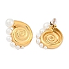 304 Stainless Steel Shell Shape Stud Earrings for Women EJEW-A116-02G-2